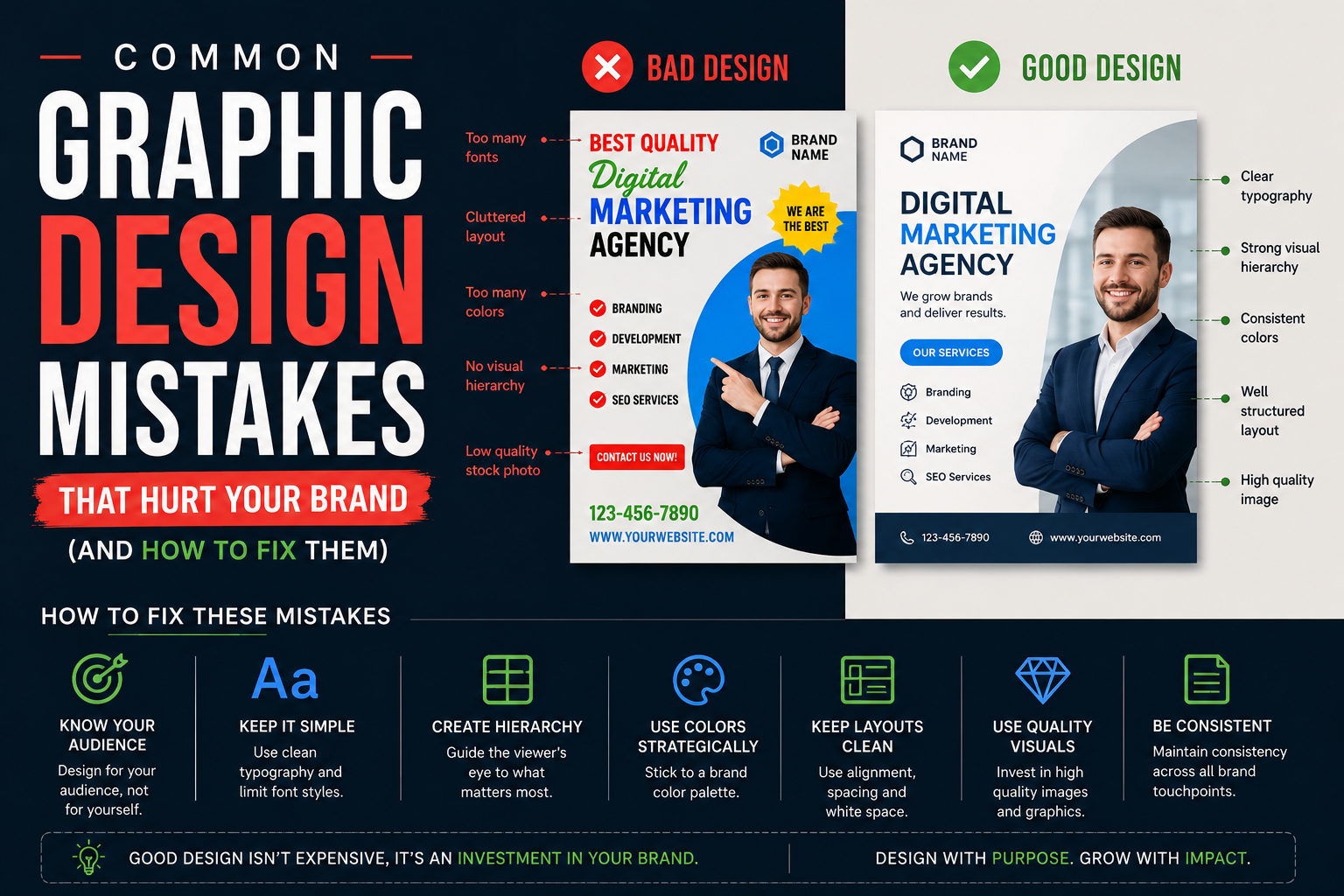 Common Graphic Design Mistakes That Hurt Your Brand (2026 Guide)
